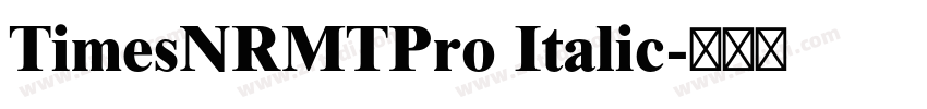 TimesNRMTPro Italic字体转换